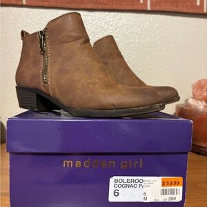Madden Girl Brown Ankle Booties